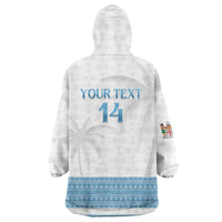 Custom Fiji Tapa Football Wearable Blanket Hoodie Go Bula Boy!