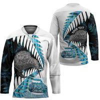 New Zealand Silver Fern Curling Personalised Hockey Jersey Aotearoa Kiwi Ponga Paua Shell Version LT14 - Polynesian Pride