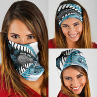 New Zealand Silver Fern Curling Personalised Neck Gaiter Aotearoa Kiwi Ponga Paua Shell Version LT14 - Polynesian Pride