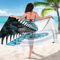 New Zealand Silver Fern Curling Personalised Sarong Aotearoa Kiwi Ponga Paua Shell Version - Polynesian Pride