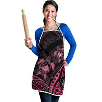 Pink Black Polynesia Floral Sea Turtle Apron LT14 - Polynesian Pride