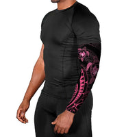 Pink Black Polynesia Floral Sea Turtle Arm Sleeves LT14 - Polynesian Pride