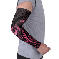Pink Black Polynesia Floral Sea Turtle Arm Sleeves LT14 - Polynesian Pride