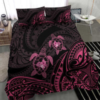 Pink Black Polynesia Floral Sea Turtle Bedding Set LT14 - Polynesian Pride