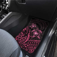 Pink Black Polynesia Floral Sea Turtle Car Mats LT14 - Polynesian Pride
