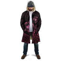 Pink Black Polynesia Floral Sea Turtle Cloak LT14 - Polynesian Pride