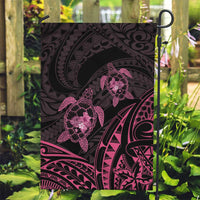 Pink Black Polynesia Floral Sea Turtle Garden Flag LT14 Garden Flag Black - Polynesian Pride