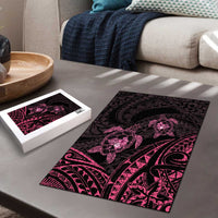 Pink Black Polynesia Floral Sea Turtle Puzzle LT14 - Polynesian Pride