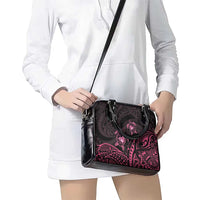 Pink Black Polynesia Floral Sea Turtle Shoulder Handbag LT14 - Polynesian Pride