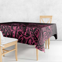 Pink Black Polynesia Floral Sea Turtle Tablecloth LT14 - Polynesian Pride