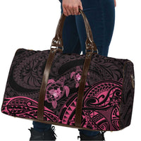 Pink Black Polynesia Floral Sea Turtle Travel Bag LT14 - Polynesian Pride