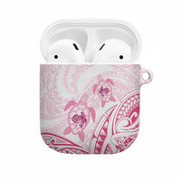 Pink White Polynesia Floral Sea Turtle AirPods Case LT14 White - Polynesian Pride