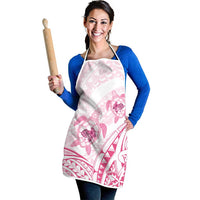 Pink White Polynesia Floral Sea Turtle Apron LT14 - Polynesian Pride