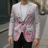 Pink White Polynesia Floral Sea Turtle Blazer LT14 - Polynesian Pride