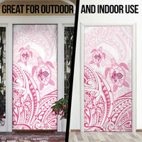Pink White Polynesia Floral Sea Turtle Door Cover LT14 - Polynesian Pride