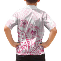 Pink White Polynesia Floral Sea Turtle Hawaiian Shirt LT14 - Polynesian Pride