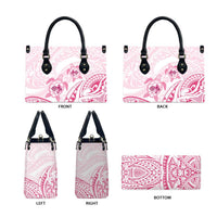 Pink White Polynesia Floral Sea Turtle Leather Bag LT14 - Polynesian Pride