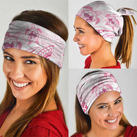Pink White Polynesia Floral Sea Turtle Neck Gaiter LT14 - Polynesian Pride