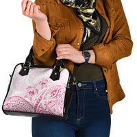 Pink White Polynesia Floral Sea Turtle Shoulder Handbag LT14 - Polynesian Pride
