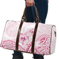 Pink White Polynesia Floral Sea Turtle Travel Bag LT14 - Polynesian Pride