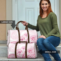 Pink White Polynesia Floral Sea Turtle Travel Bag LT14 - Polynesian Pride