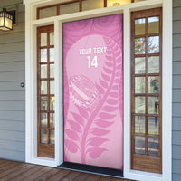 Custom New Zealand Silver Fern Rugby 2025 Door Cover All Black Aotearoa Maori Pink - Polynesian Pride