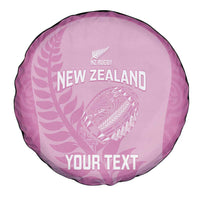 Custom New Zealand Silver Fern Rugby 2025 Spare Tire Cover All Black Aotearoa Maori Pink