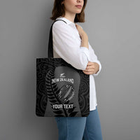 Custom New Zealand Silver Fern Rugby 2025 Tote Bag Go Champions Aotearoa Maori Black - Polynesian Pride