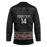 Custom New Zealand Silver Fern Rugby Hockey Jersey All Black Maori Taniko Pattern LT14 - Polynesian Pride