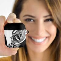 Philippines Eagle Sun AirPods Case Filipino Agila Polynesian Tattoo Black Color