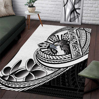 Philippines Eagle Sun Area Rug Filipino Agila Polynesian Tattoo Black Color