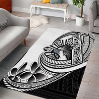 Philippines Eagle Sun Area Rug Filipino Agila Polynesian Tattoo Black Color