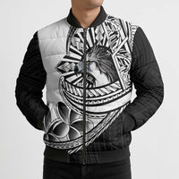 Philippines Eagle Sun Bomber Puffer Jacket Filipino Agila Polynesian Tattoo Black Color LT14 - Polynesian Pride