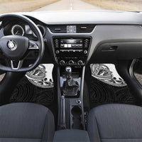 Philippines Eagle Sun Car Mats Filipino Agila Polynesian Tattoo Black Color LT14 Set 2pcs - Front Black - Polynesian Pride