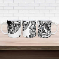 Philippines Eagle Sun Ceramic Mug Filipino Agila Polynesian Tattoo Black Color LT14 - Polynesian Pride