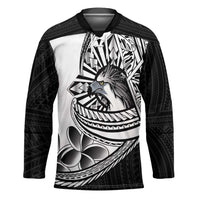 Philippines Eagle Sun Hockey Jersey Filipino Agila Polynesian Tattoo Black Color LT14 Unisex Black - Polynesian Pride