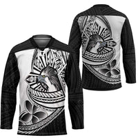 Philippines Eagle Sun Hockey Jersey Filipino Agila Polynesian Tattoo Black Color LT14 - Polynesian Pride