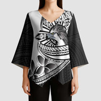 Philippines Eagle Sun Kimono Sleeve Blouse Filipino Agila Polynesian Tattoo Black Color LT14 - Polynesian Pride