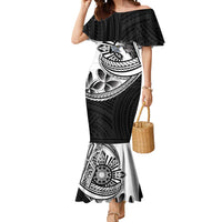 Philippines Eagle Sun Mermaid Dress Filipino Agila Polynesian Tattoo Black Color LT14 Women Black - Polynesian Pride