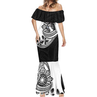 Philippines Eagle Sun Mermaid Dress Filipino Agila Polynesian Tattoo Black Color LT14 - Polynesian Pride