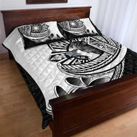 Philippines Eagle Sun Quilt Bed Set Filipino Agila Polynesian Tattoo Black Color LT14 - Polynesian Pride