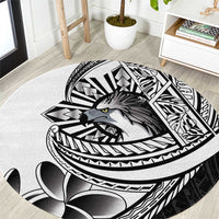 Philippines Eagle Sun Round Carpet Filipino Agila Polynesian Tattoo Black Color LT14 Black - Polynesian Pride