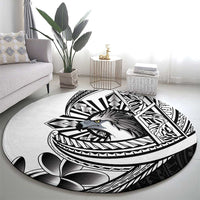 Philippines Eagle Sun Round Carpet Filipino Agila Polynesian Tattoo Black Color LT14 - Polynesian Pride
