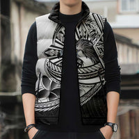 Philippines Eagle Sun Sleeveless Puffer Jacket Filipino Agila Polynesian Tattoo Black Color LT14 - Polynesian Pride