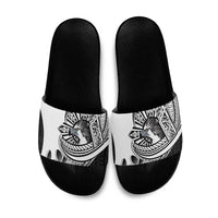 Philippines Eagle Sun Slide Sandals Filipino Agila Polynesian Tattoo Black Color LT14 Black - Polynesian Pride