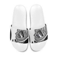 Philippines Eagle Sun Slide Sandals Filipino Agila Polynesian Tattoo Black Color LT14 Black - Polynesian Pride