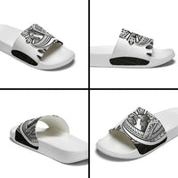 Philippines Eagle Sun Slide Sandals Filipino Agila Polynesian Tattoo Black Color LT14 - Polynesian Pride