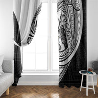 Philippines Eagle Sun Window Curtain Filipino Agila Polynesian Tattoo Black Color LT14 - Polynesian Pride
