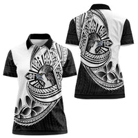 Philippines Eagle Sun Women Polo Shirt Filipino Agila Polynesian Tattoo Black Color LT14 - Polynesian Pride