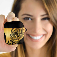 Philippines Eagle Sun AirPods Case Filipino Agila Polynesian Tattoo Gold Color